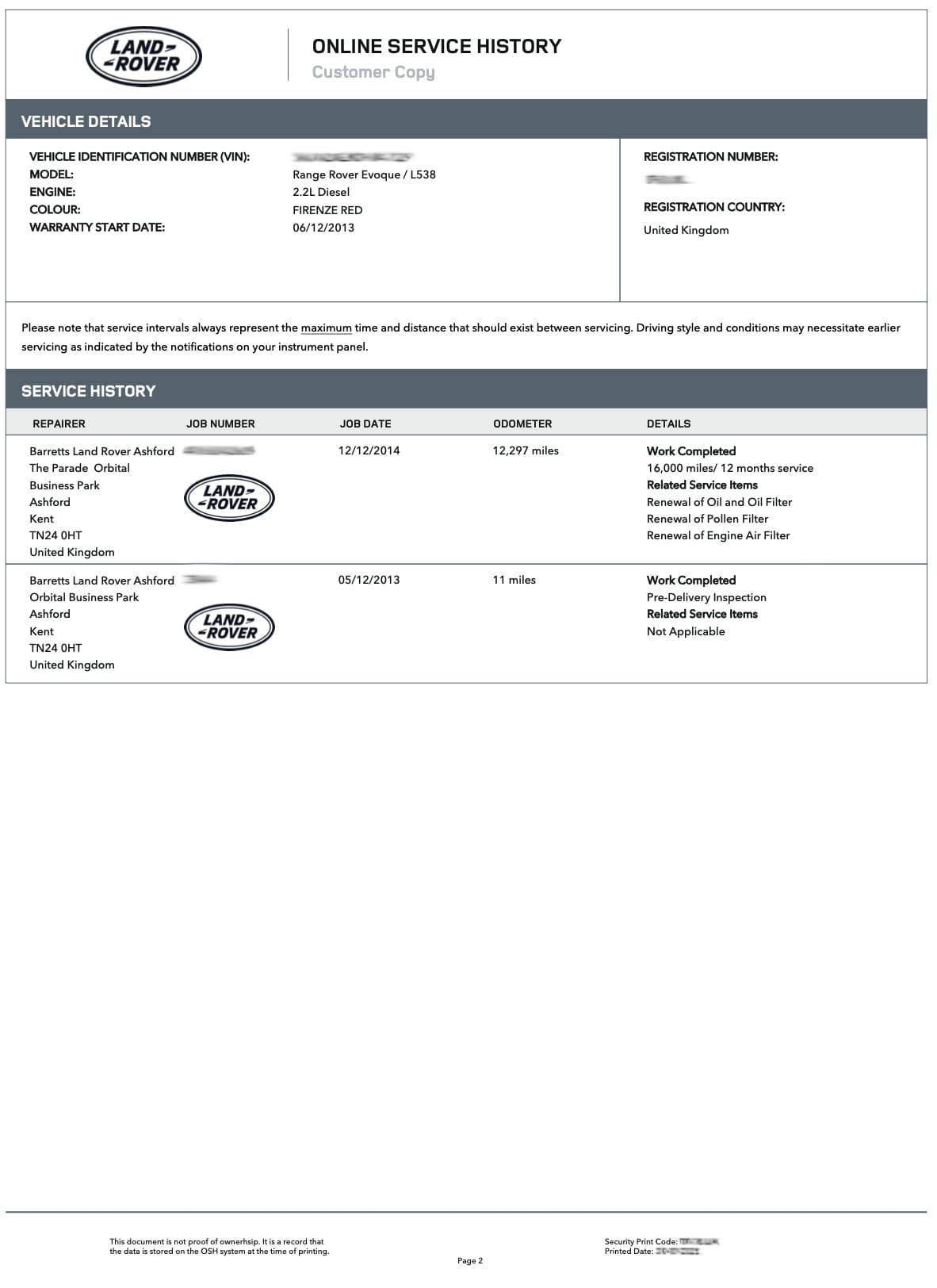 Land Rover Example 2