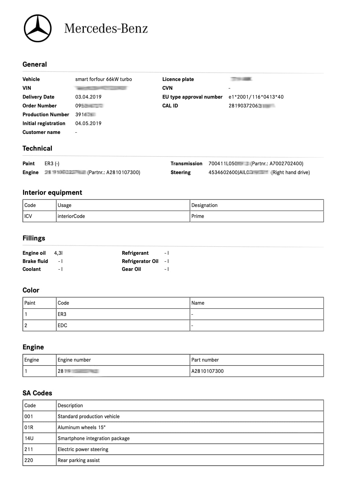 Smart Build Sheet / Specification