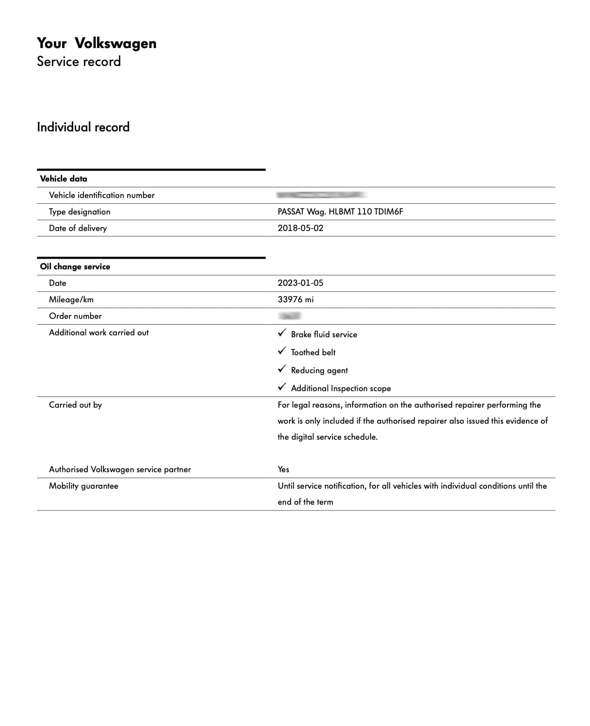 Volkswagen Example 1