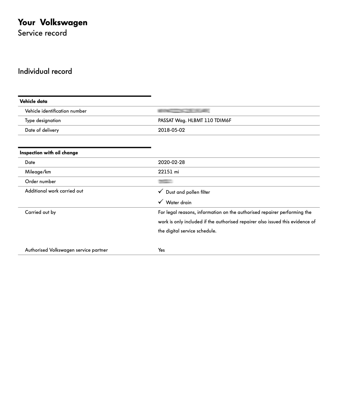 Volkswagen Example 2